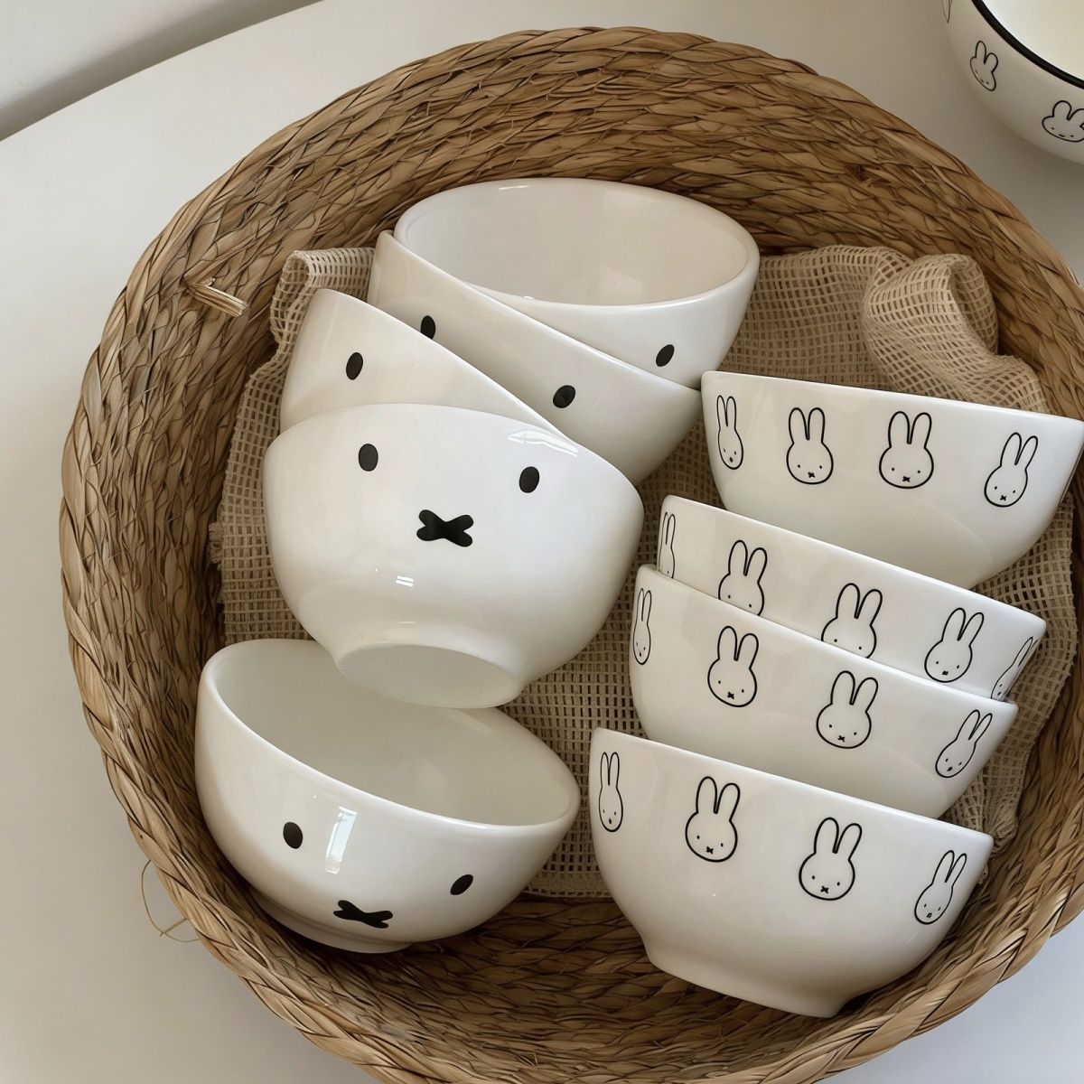 Anime Cute Miffy Simple Cerami - Bamboo Cutlery ulasan dan harga