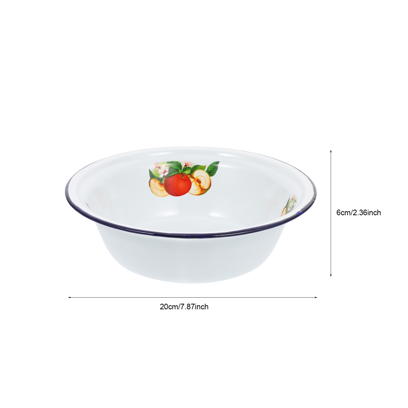 1pc Enamel Soup Bowl Vintage D - Bamboo Cutlery ulasan dan harga