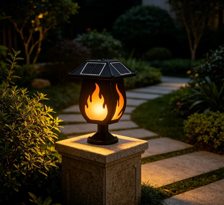 Solar Column Headlights Simula - Solar Garden Light ulasan dan harga