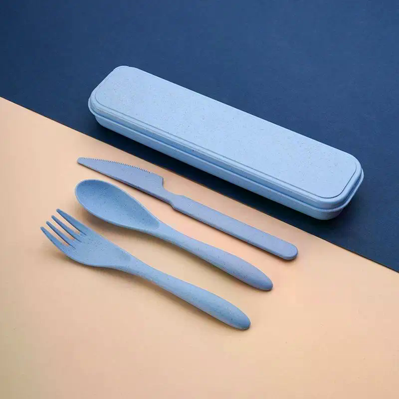 (Wheat Straw Reusable Cutlery  - Reusable Straw ulasan dan harga