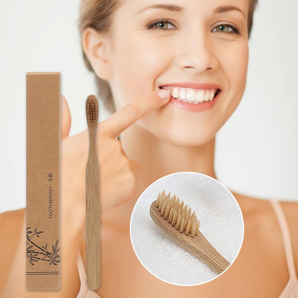 1-100Pcs Biodegradable Eco-Fri - Bamboo Toothbrush ulasan dan harga