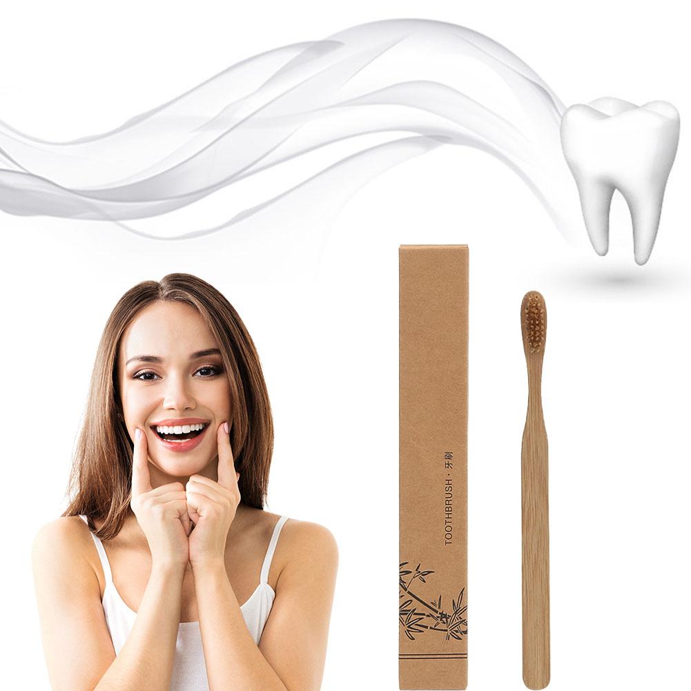 1-100Pcs Biodegradable Eco-Fri - Bamboo Toothbrush ulasan dan harga