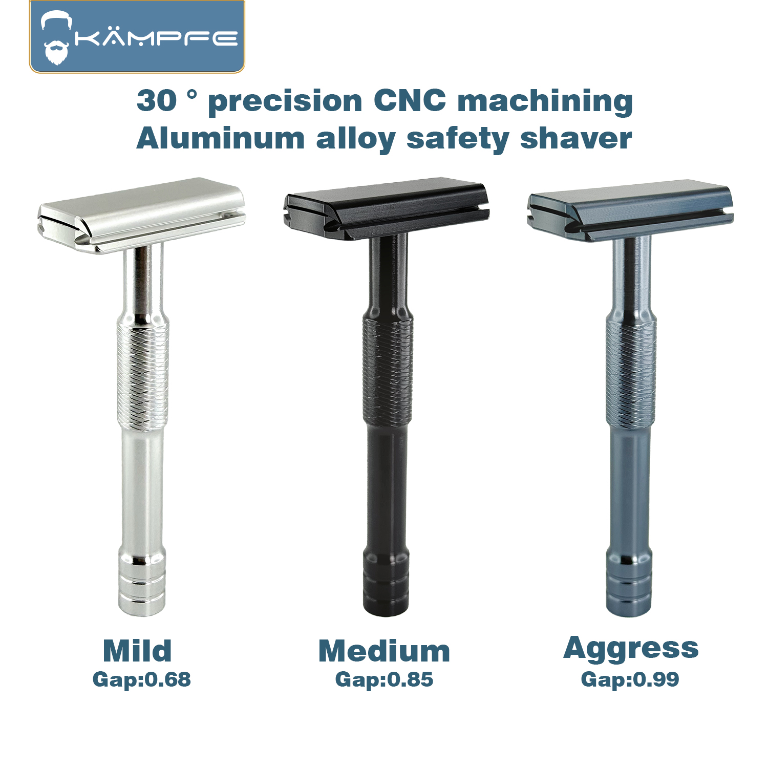 KAMPFE CNC Carving Closed comb - Safety Razor Handle ulasan dan harga