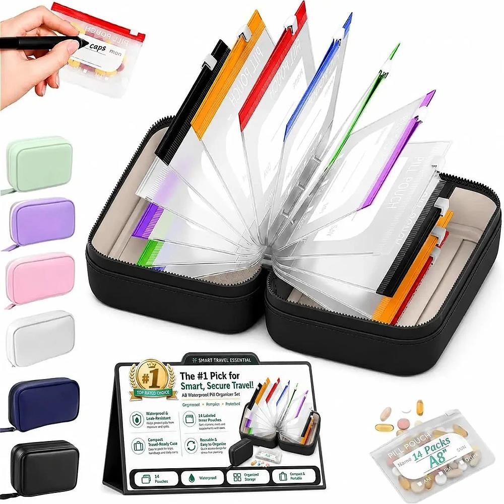 7/14Pouch Weekly Pill Organize - Reusable Bag ulasan dan harga