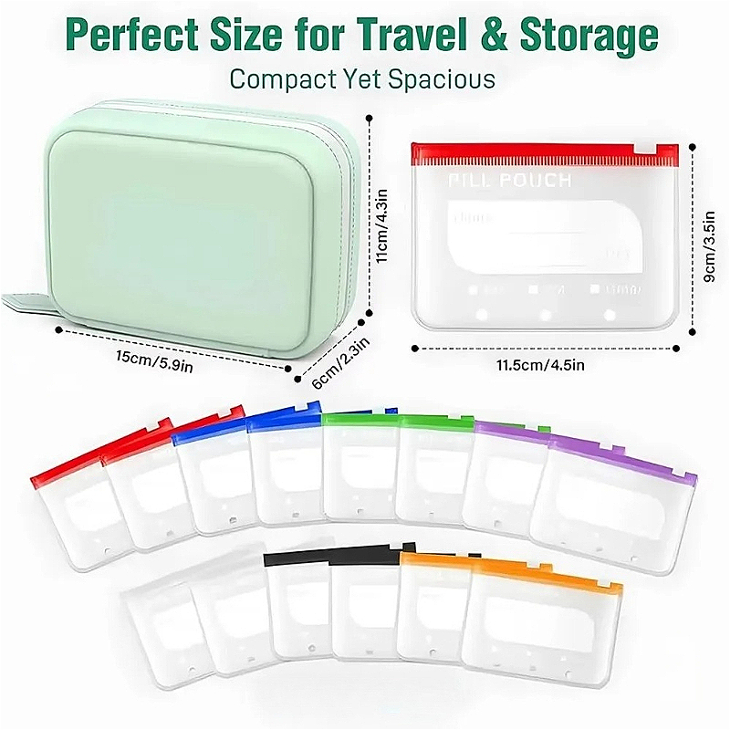 7/14Pouch Weekly Pill Organize - Reusable Bag ulasan dan harga