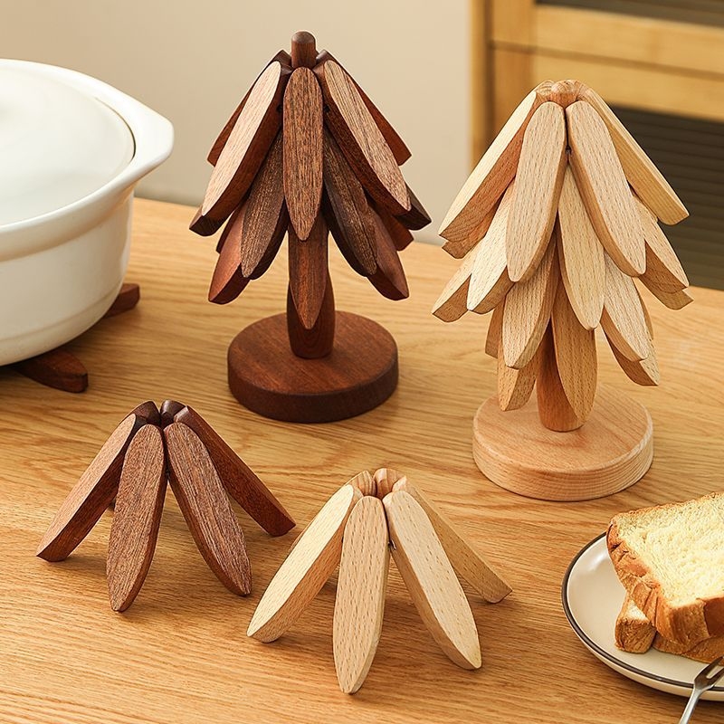 Creative Bamboo Tree Trivet, F - Bamboo Cutlery ulasan dan harga