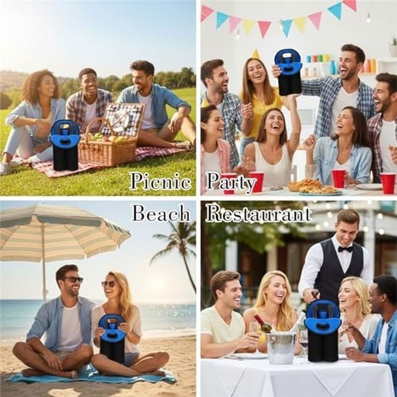 AAAN-Wine Carrier Tote Bags, F - Reusable Bottle ulasan dan harga
