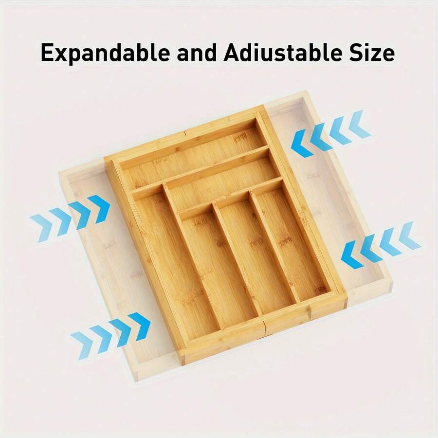 Bamboo Drawer Organizer, Expan - Bamboo Cutlery ulasan dan harga