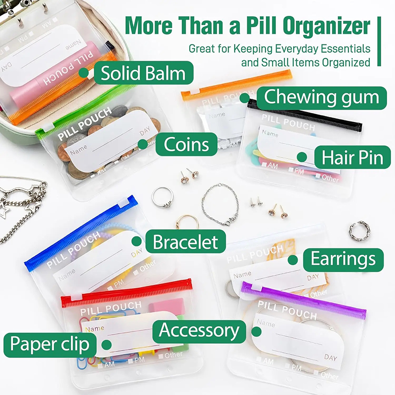 7/14 Pouch Weekly Pill Organiz - Reusable Bag ulasan dan harga