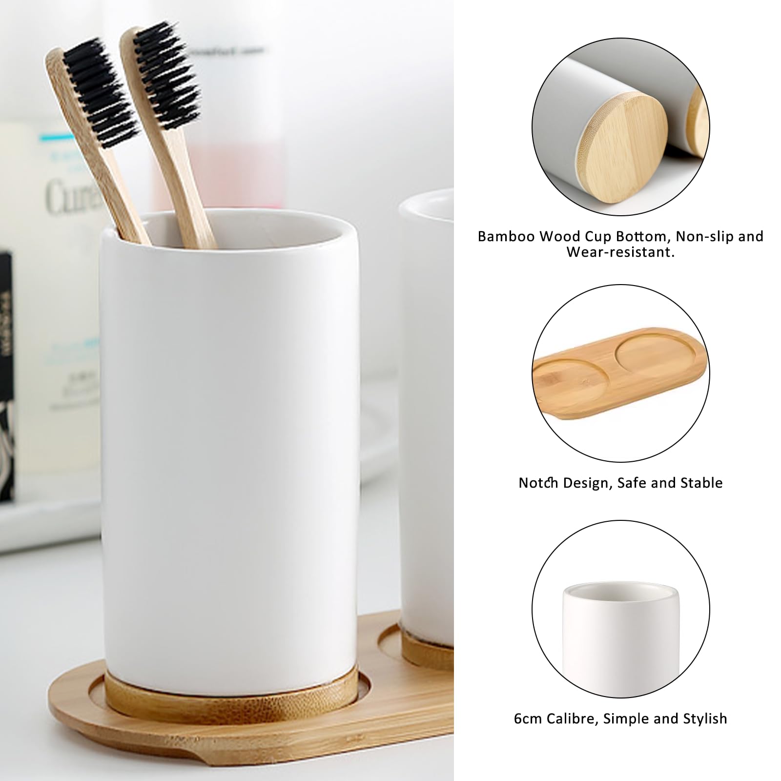 Ceramic Bathroom Set Fine Cera - Bamboo Toothbrush ulasan dan harga