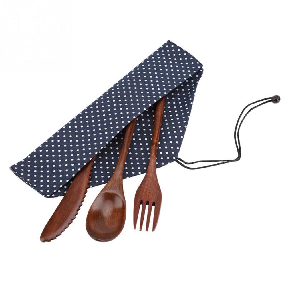 Tableware Cutter Spoon Fork Wo - Bamboo Cutlery ulasan dan harga